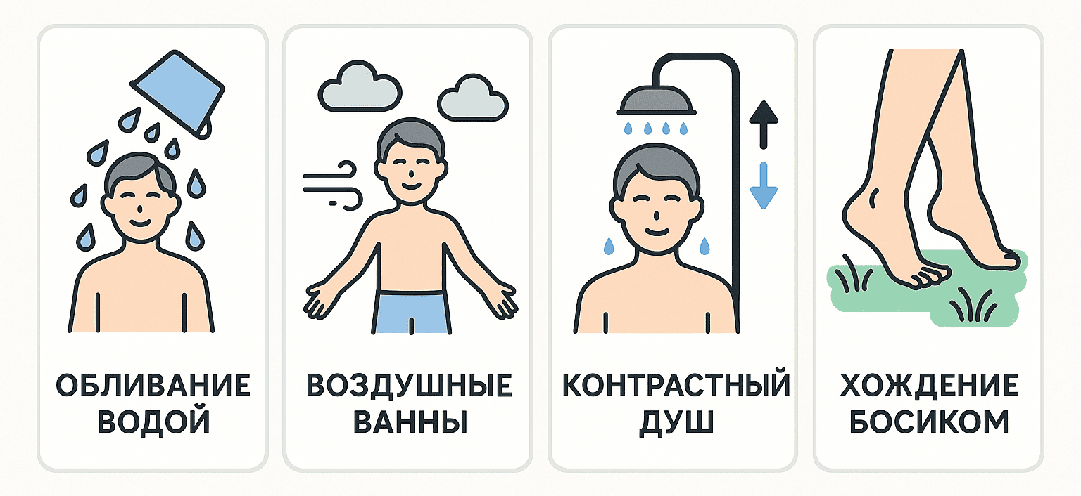 Методы закаливания наглядно